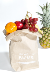 Auf dem Markt ohne Plastiktüte einkaufen: „Mit mir nur Papier“ - Image