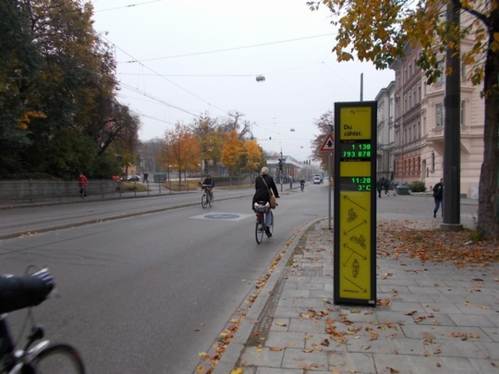 Erste öffentliche Fahrradzählstation in Betrieb