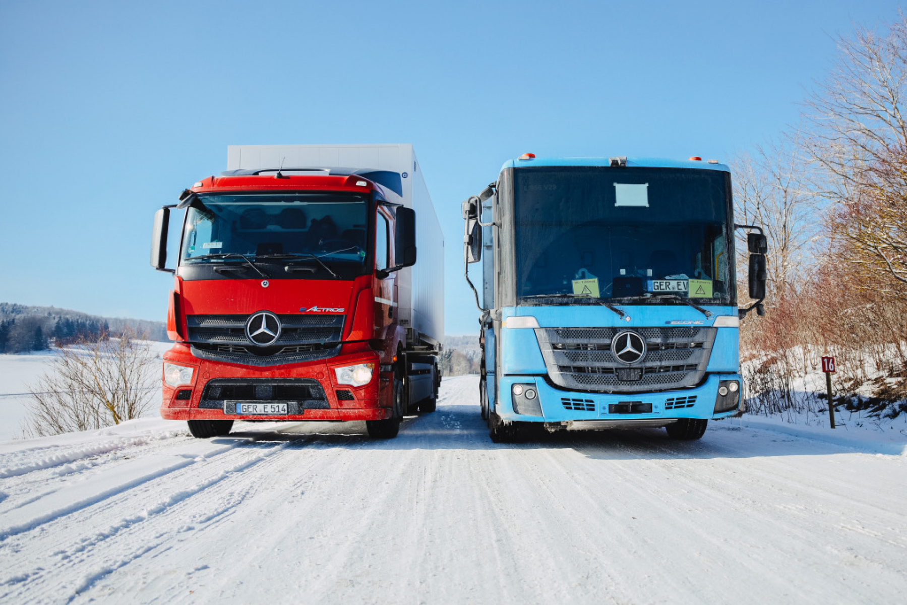 Mercedes-Benz Lkw im Wintertest: