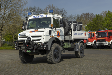 Erprobungseinsatz für den Zivilschutz im Ernstfall: BBK lotet Einsetzbarkeit hochgeländegängiger Unimog aus