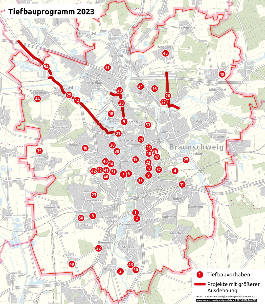 104,1 Millionen Euro für Straßen, Schienen, Brücken und Leitungen