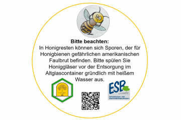 Aufkleber gegen die Bienenpest