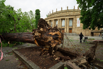 Der Klimawandel sorgt auch in Stuttgart für Extremwetter wie hier beim Sturm im Juni 2021.