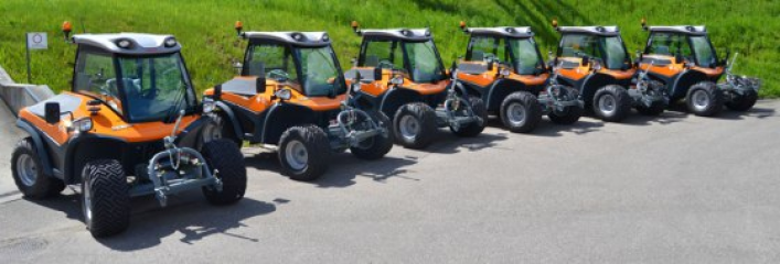 Sechs Aebi Terratrac in Orange für Niedersachsen