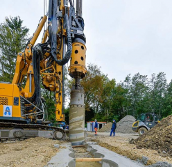 Brunnen zur Erschließung von Quartärwasser im Gerolfinger Eichenwald (Foto: Stadt Ingolstadt / Rössle)