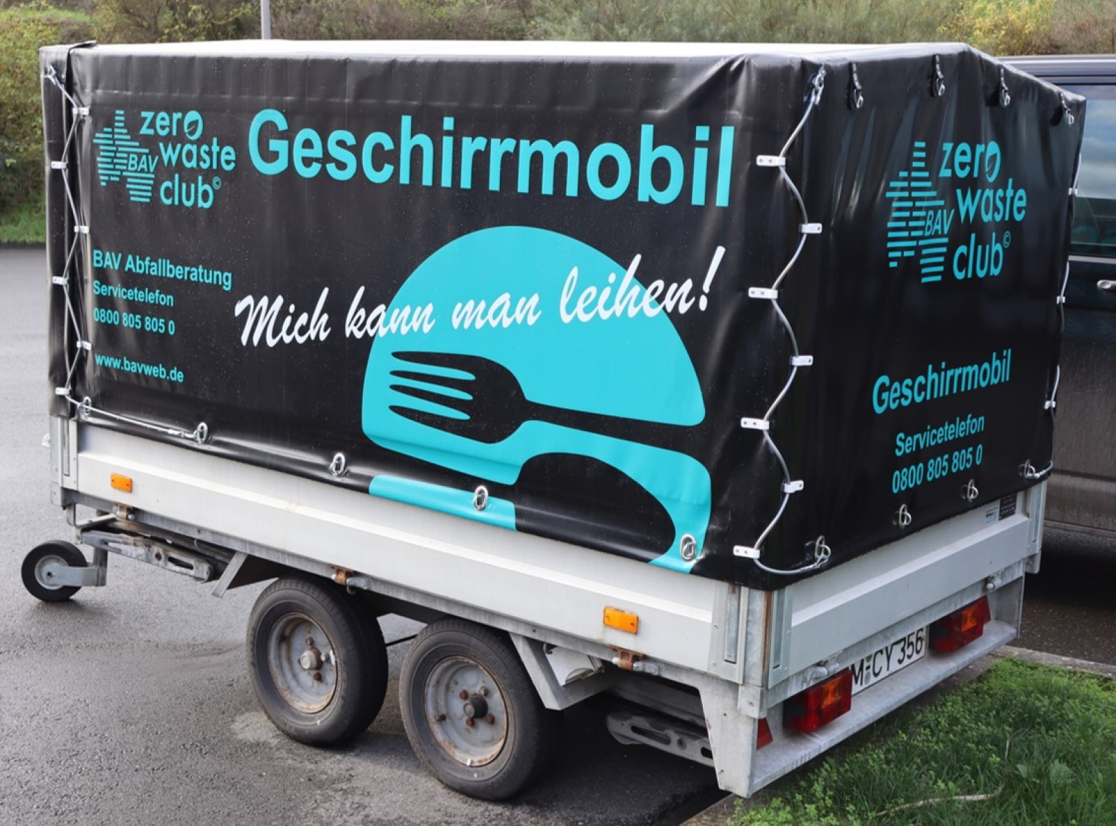 Das Geschirrmobil des Bergischen Abfallwirtschaftsverbands