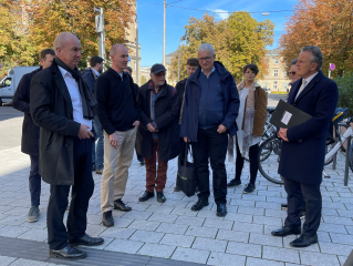 Gemeinsamer Stadtrundgang von OB Frank Nopper und Jürgen Resch von der Deutschen Umwelthilfe