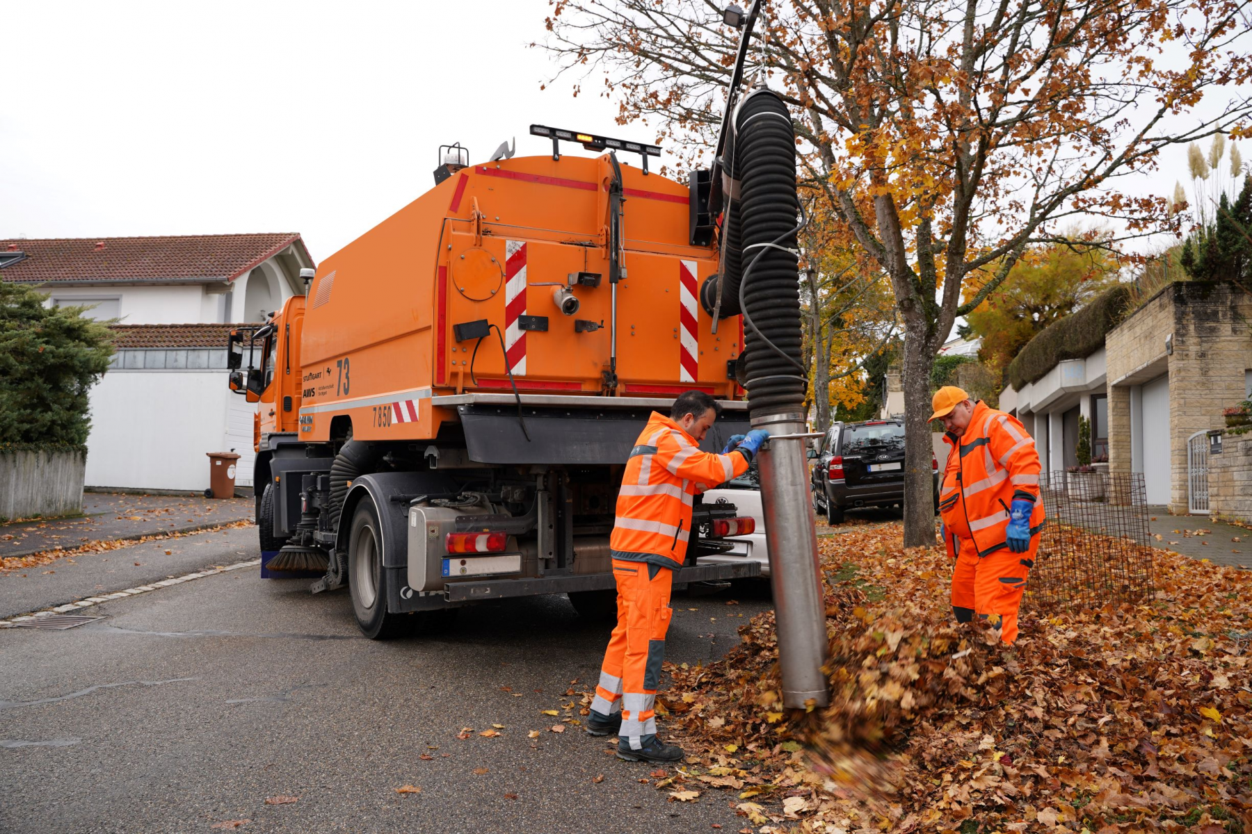 Der AWS stellt jedes Jahr 160 Boxen bereit, um Laub zu entsorgen.