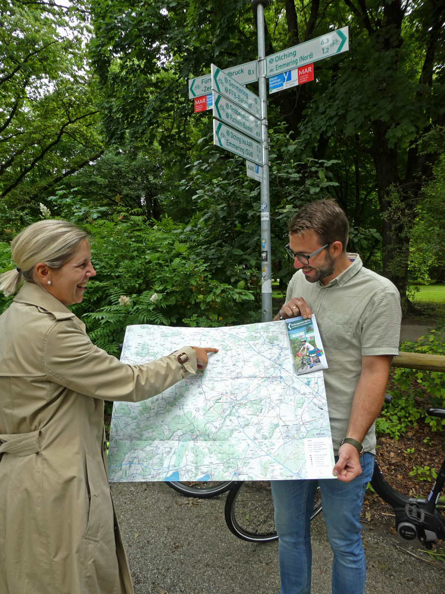 Neue Radwegenetzkarte des Landkreises Fürstenfeldbruck mit noch mehr Radwegen