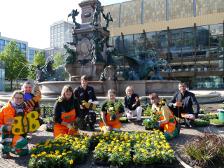 Leipziger Sommerbepflanzung in diesem Jahr mit besonders insektenfreundlichem Beet - Image