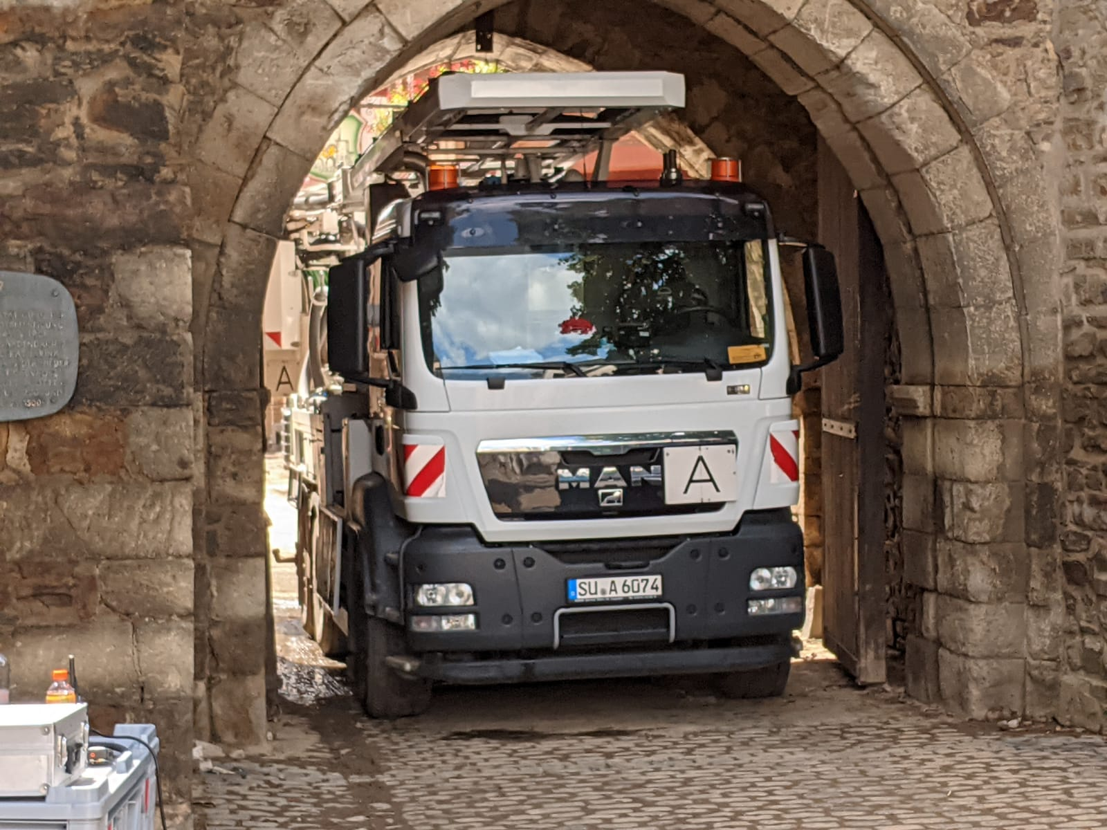 Einsatz der Kanalreinigungskolonne in Ahrweiler