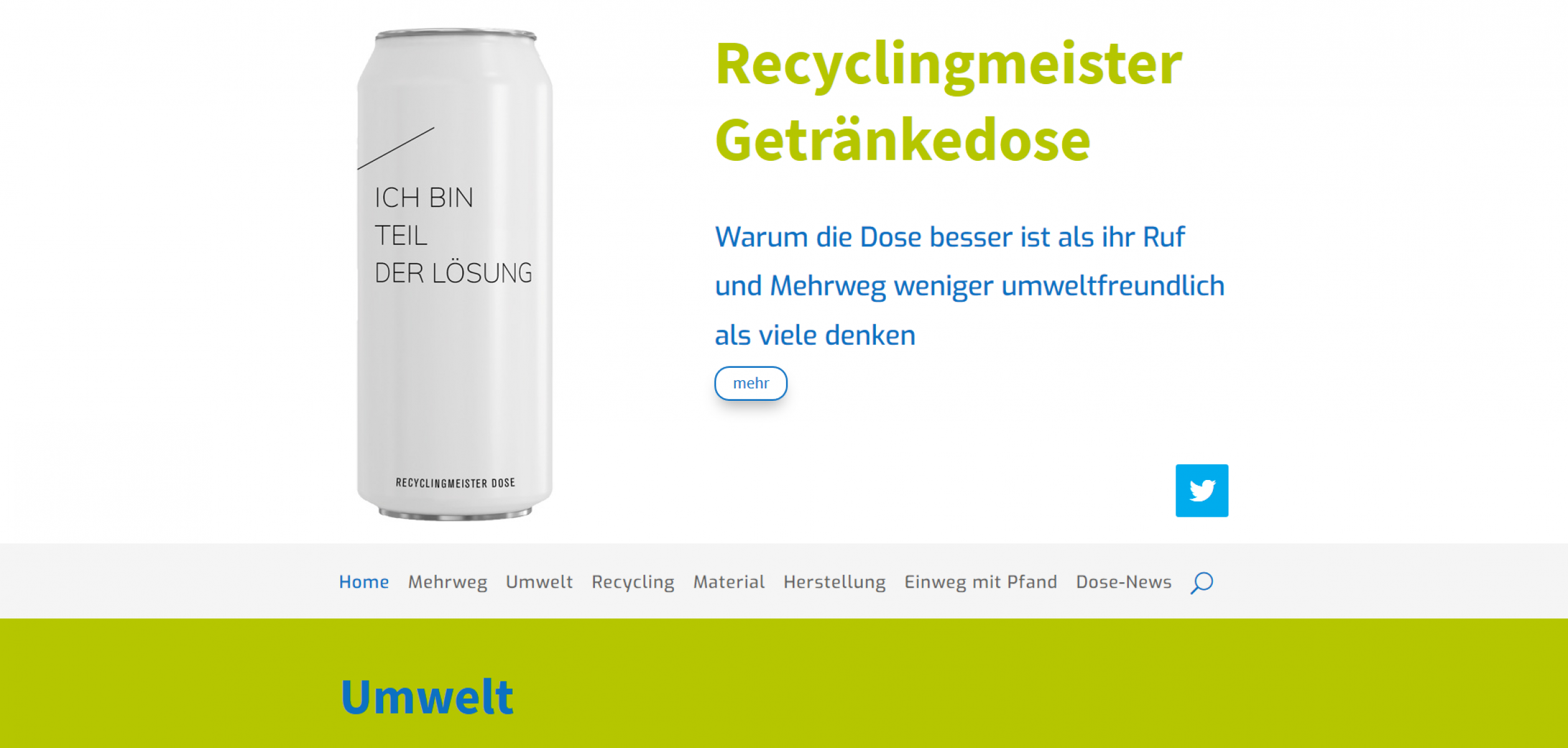 Der Recyclingmeister  bekommt eine eigene Website