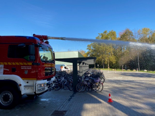 Wasserwerfer des Tanklöschfahrzeuges der Freiwilligen Feuerwehr Sankt Augustin